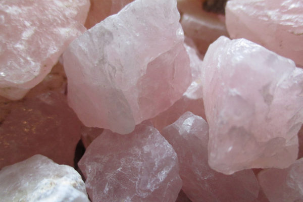 Photo de pierres de quartz rose