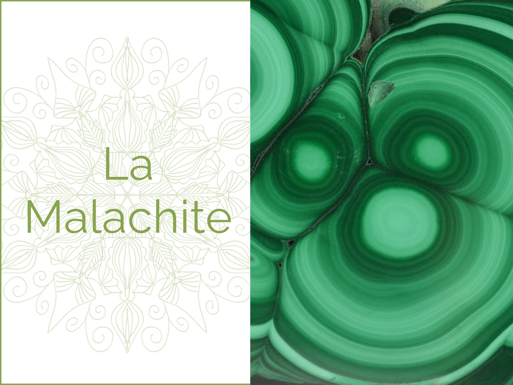 Photo gros plan d'une pierre de Malachite